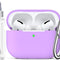 Compatible with Airpods Pro Case with Keychain,Full Protective Silicone Skin Accessories for Women Men Girl Compatible with Apple 2019 Latest Airpods Pro Case,Front LED Visible,Lavender